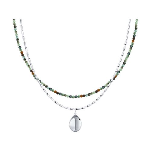 Сапфир каталог товаров Колье из серебра с бирюзой