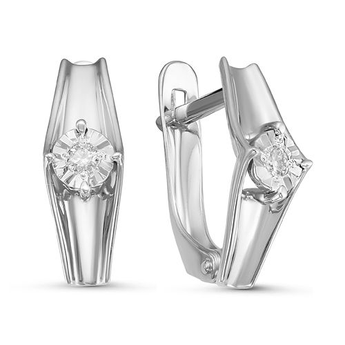 Сапфир каталог товаров Серьги из белого золота с бриллиантом