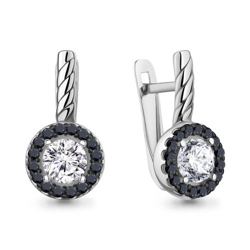 Сапфир каталог товаров Серьги из серебра с фианитом