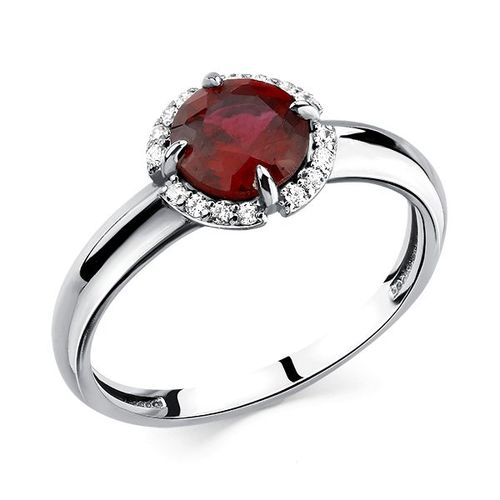 Сапфир каталог товаров Кольцо из серебра с фианитом