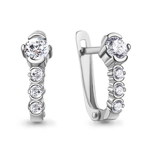 Сапфир каталог товаров Серьги из серебра с фианитом