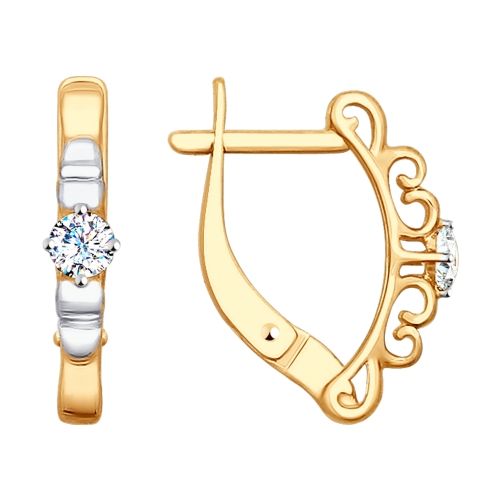 Сапфир каталог товаров Серьги из золота с фианитом