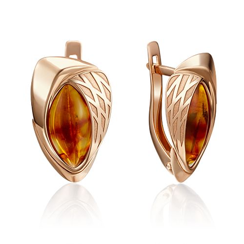 Сапфир каталог товаров Серьги из золота с янтарем