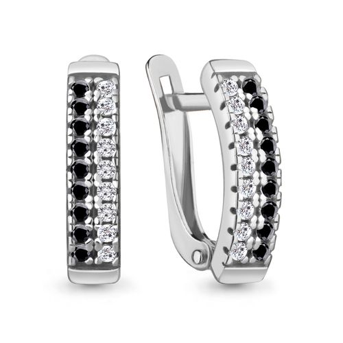 Сапфир каталог товаров Серьги из серебра с фианитом