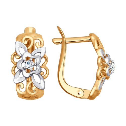 Сапфир каталог товаров Серьги из золота с фианитом