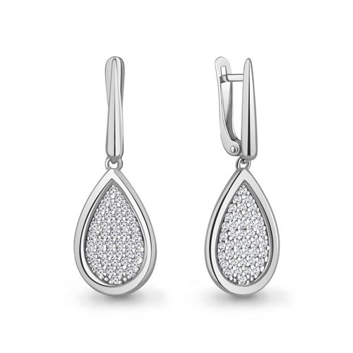 Сапфир каталог товаров Серьги из серебра с фианитом