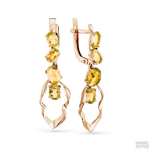 Сапфир каталог товаров Серьги из золота с цитрином