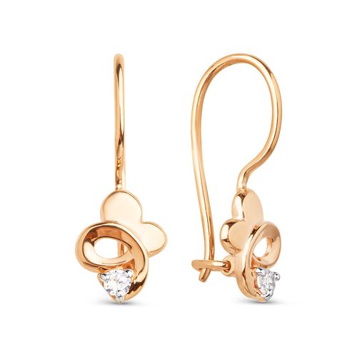 Сапфир каталог товаров Серьги-детские из золота с фианитом