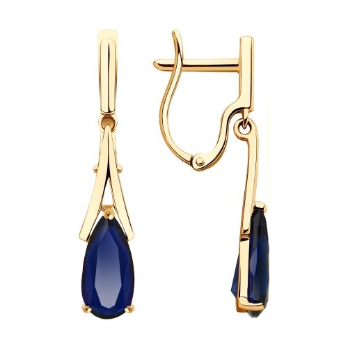 Сапфир каталог товаров Серьги из золота с сапфиром