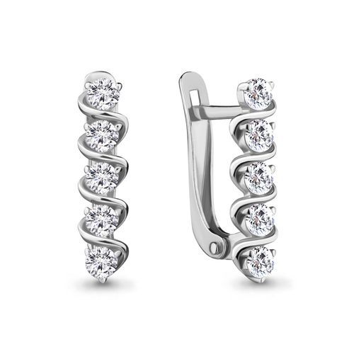 Сапфир каталог товаров Серьги из серебра с фианитом