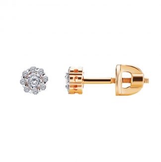 Сапфир каталог товаров Серьги гвоздики из золота с бриллиантом