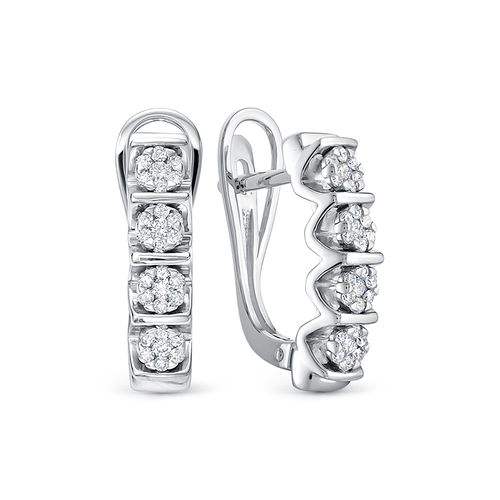 Сапфир каталог товаров Серьги из белого золота с бриллиантом