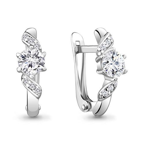 Сапфир каталог товаров Серьги из серебра с фианитом