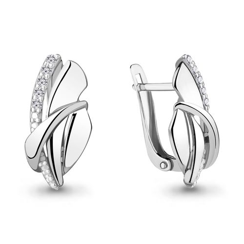 Сапфир каталог товаров Серьги из серебра с фианитом