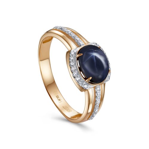 Сапфир каталог товаров Кольцо из золота с бриллиантом, сапфиром