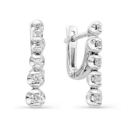 Сапфир каталог товаров Серьги из белого золота с бриллиантом