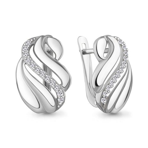 Сапфир каталог товаров Серьги из серебра с фианитом