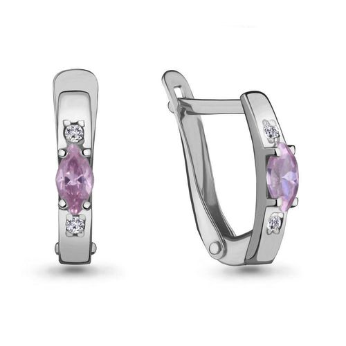 Сапфир каталог товаров Серьги из серебра с фианитом