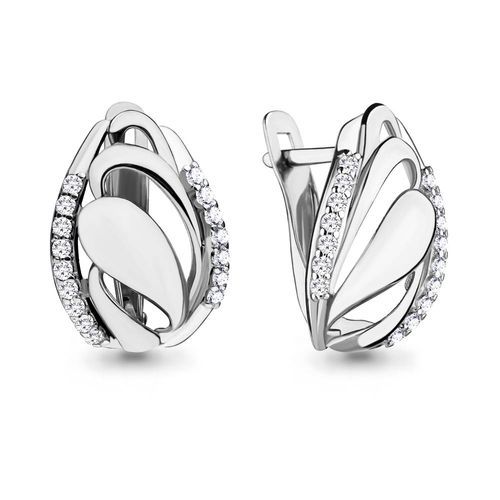 Сапфир каталог товаров Серьги из серебра с фианитом