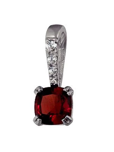 Сапфир каталог товаров Подвеска из серебра с фианитом, гранатом
