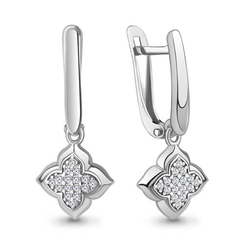 Сапфир каталог товаров Серьги из серебра с фианитом