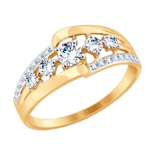 Сапфир каталог товаров Кольцо из золота с фианитом