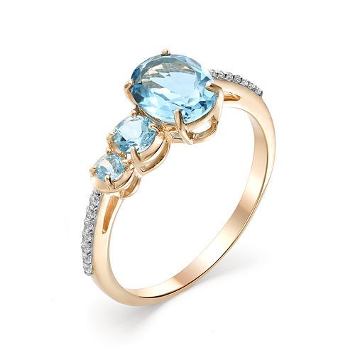 Сапфир каталог товаров Кольцо из золота с фианитом, топазом