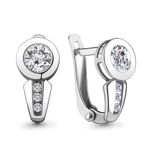 Сапфир каталог товаров Серьги из серебра с фианитом