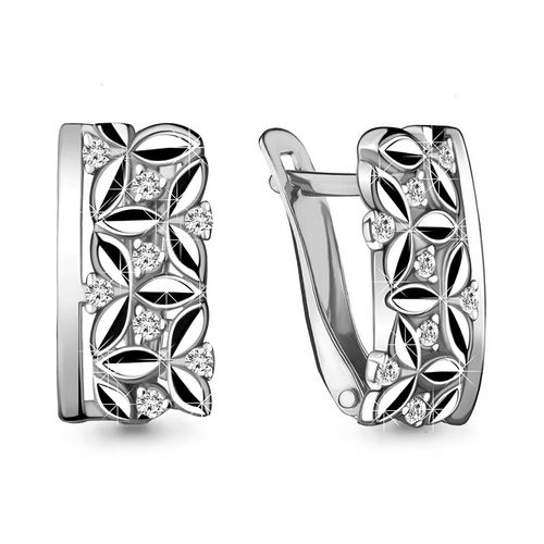 Сапфир каталог товаров Серьги из серебра с фианитом