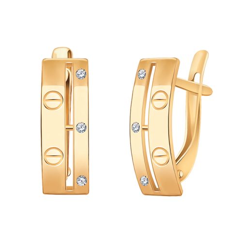 Сапфир каталог товаров Серьги из золота с фианитом