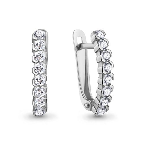 Сапфир каталог товаров Серьги из серебра с фианитом