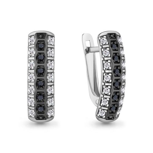 Сапфир каталог товаров Серьги из серебра с фианитом