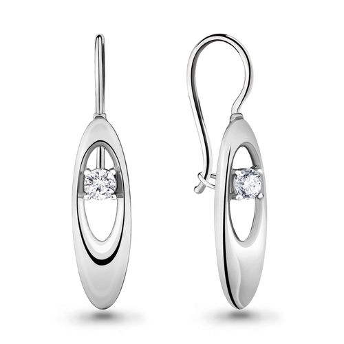 Сапфир каталог товаров Серьги из серебра с фианитом