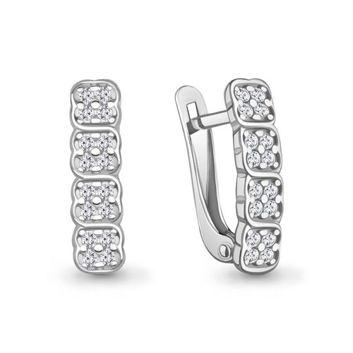 Сапфир каталог товаров Серьги из серебра с фианитом