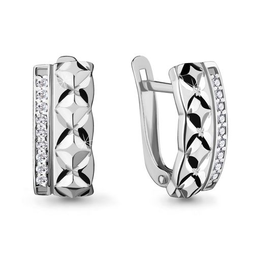 Сапфир каталог товаров Серьги из серебра с фианитом