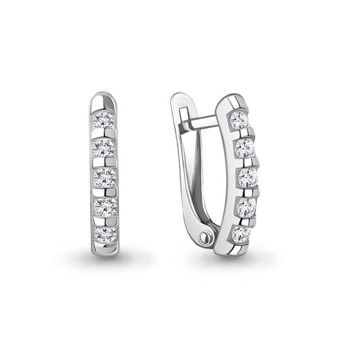 Сапфир каталог товаров Серьги из серебра с фианитом