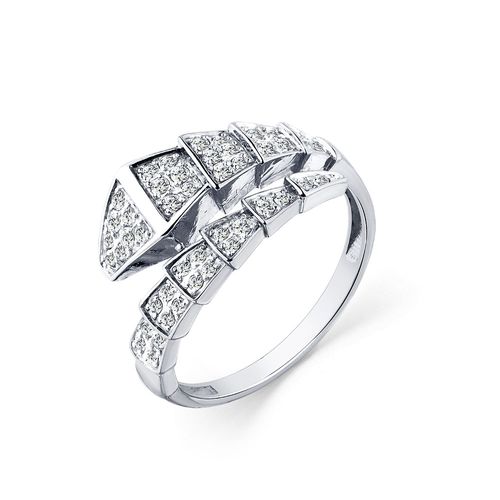 Сапфир каталог товаров Кольцо из белого золота с фианитом