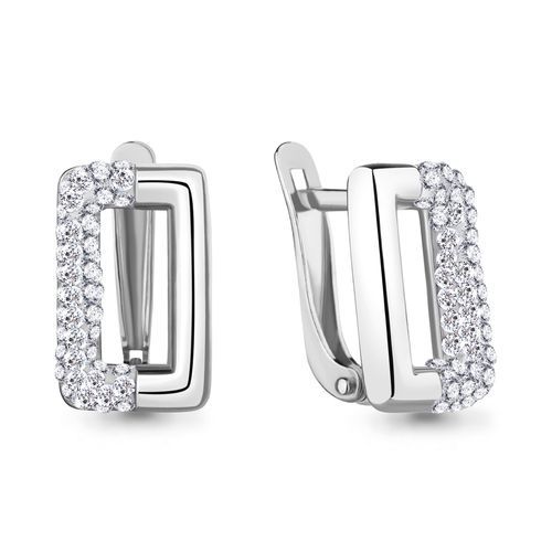 Сапфир каталог товаров Серьги из серебра с фианитом