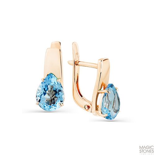 Сапфир каталог товаров Серьги из золота с топазом