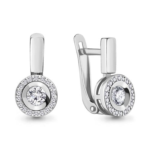 Сапфир каталог товаров Серьги из серебра с фианитом