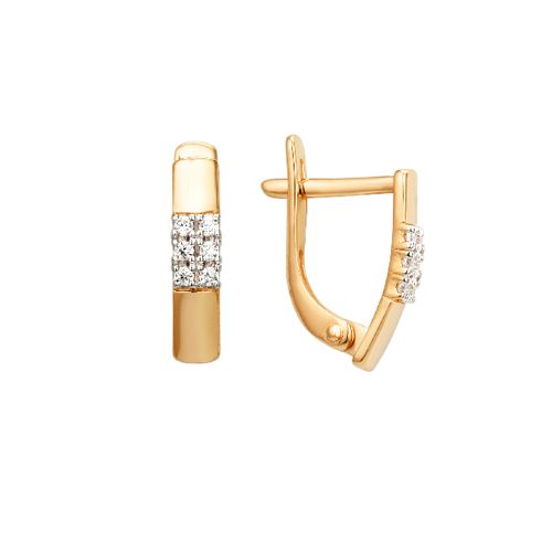 Сапфир каталог товаров Серьги детские из золота с фианитом