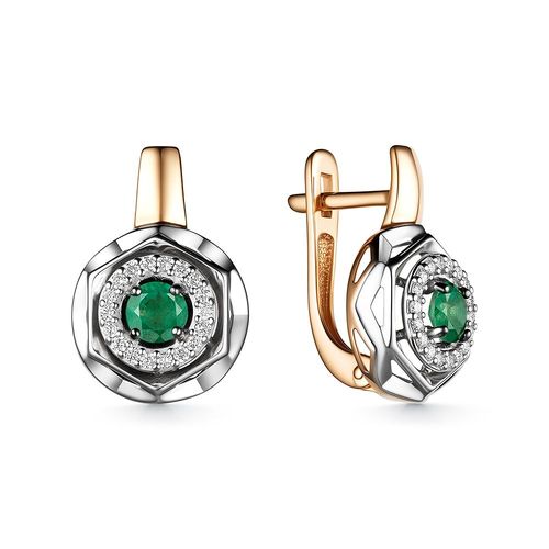 Сапфир каталог товаров Серьги из золота с бриллиантом, изумрудом