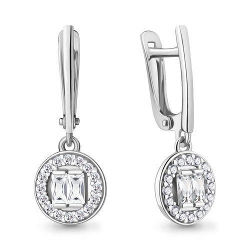 Сапфир каталог товаров Серьги из серебра с фианитом