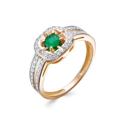 Сапфир каталог товаров Кольцо из золота с бриллиантом, изумрудом