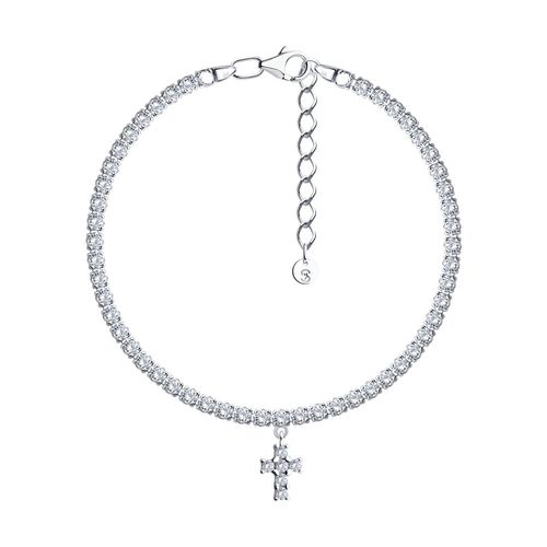 Сапфир каталог товаров Браслет женский из серебра с фианитом