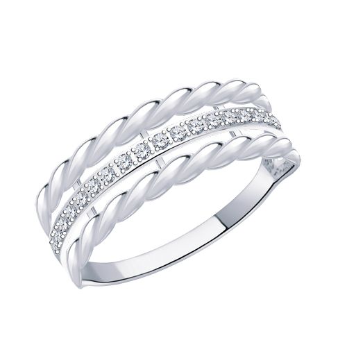 Сапфир каталог товаров Кольцо из серебра с фианитом