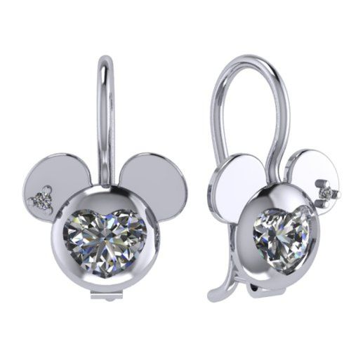 Сапфир каталог товаров Серьги детские из серебра с фианитом