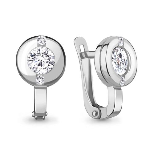 Сапфир каталог товаров Серьги из серебра с фианитом