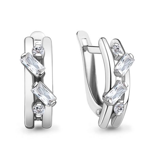 Сапфир каталог товаров Серьги из серебра с фианитом