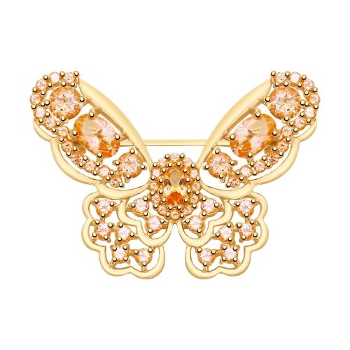 Сапфир каталог товаров Брошь из золота с сваровски